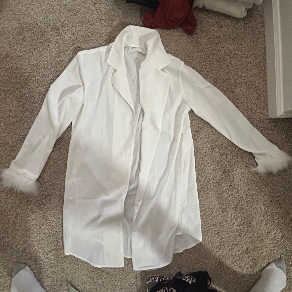 Fuzzy cuffed night dress